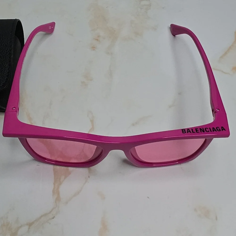 Balenciaga square barbie pink tinted sunglasses new